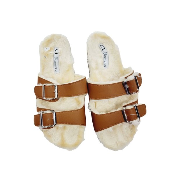 CL By laundry brown Furry corky Sandals slide euro 39 - Picture 6 of 9
